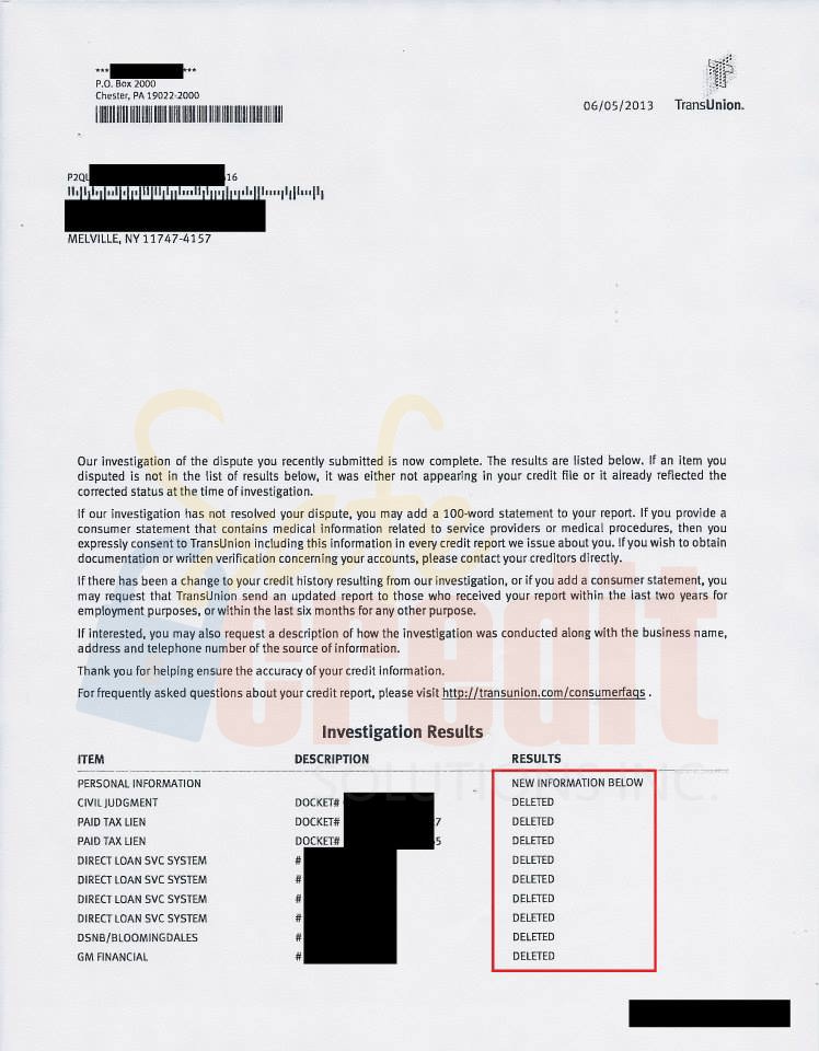 TransUnion Results